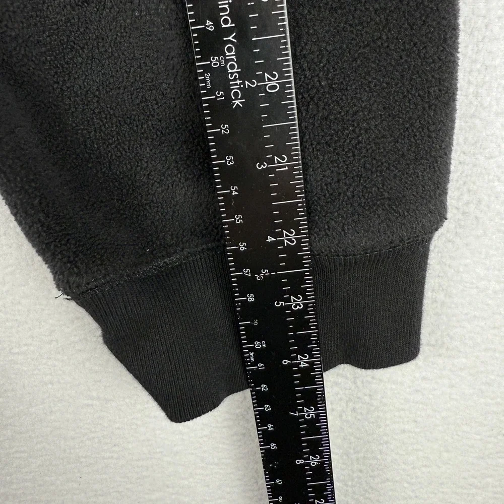 Vtg Tommy Jeans‎ Fleece Sweatshirt Mens Large Black Pullover Kangaroo Pocket - Picture 9 of 9